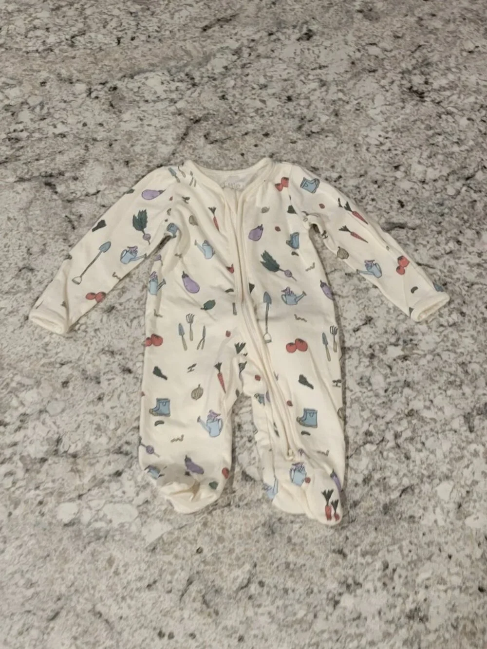 Little Planet Organic Carter's NB Garden Print Zip Footie Sleeper Newborn